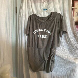 Nursing, Breastfeeding shirt, sh sleeve, discreet, revamped, new, Babe